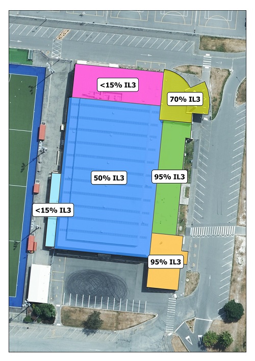 Aerial Picture of STEC showing the earthquake status of each area